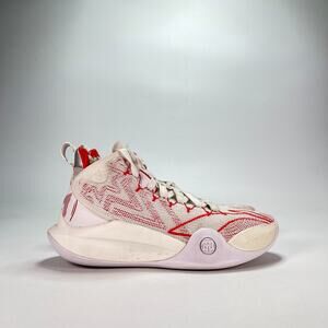 Li-Ning CJ-1 Mid White Red Basketball Shoes Sneakers ABAR019-5 Men's Size 7